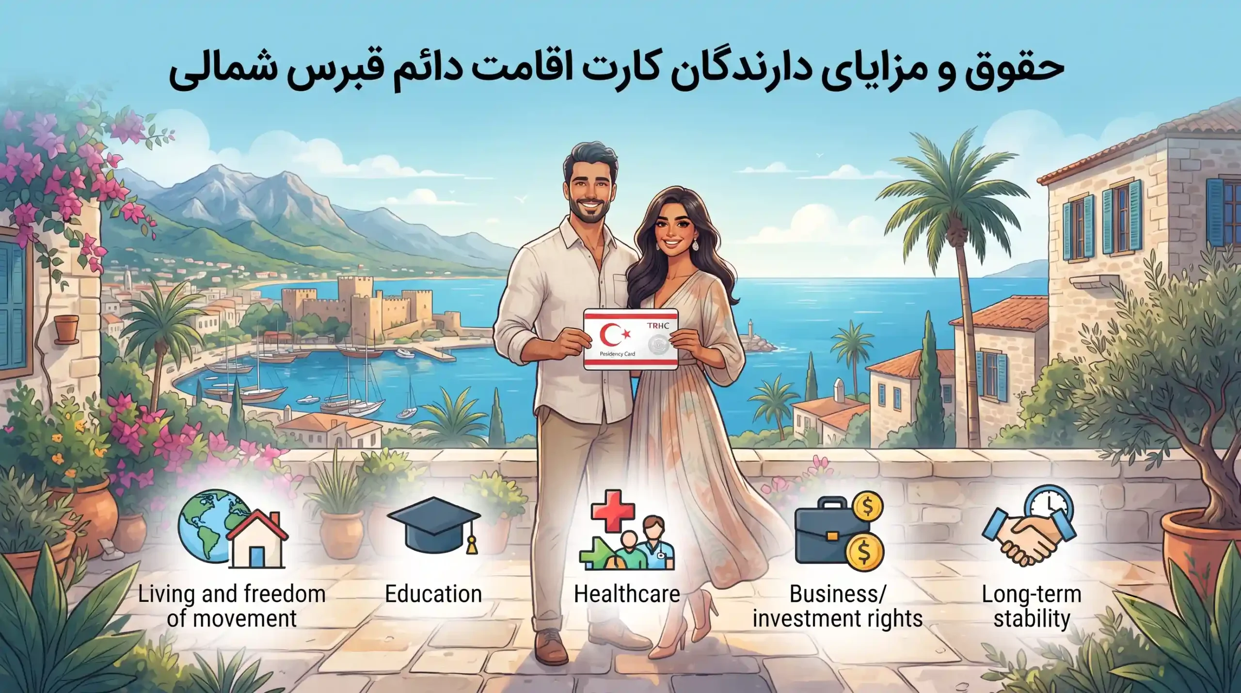 ⚖️ حقوق و مزایای دارندگان کارت اقامت دائم قبرس شمالی